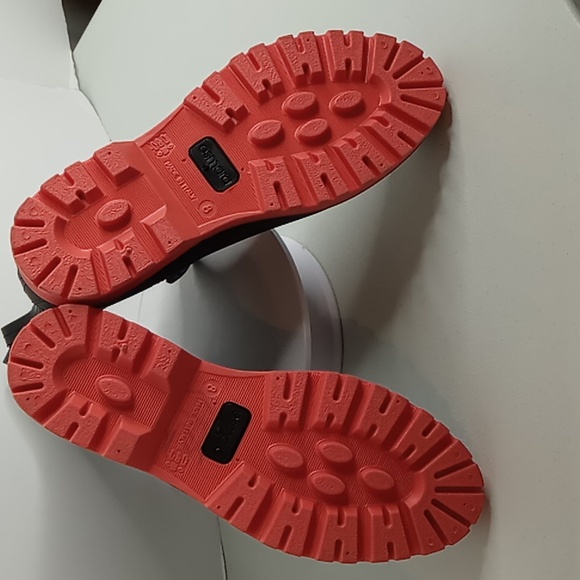 Esmara- - Rubber Rain Ankle Bootie w,/Lug Sole -Italian made -Black/Orange -NWOT - Picture 5 of 10